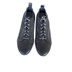 Traq By Alegria Womens Charcoal Gray Lace Up Knitted Qest Atheltic Shoes Size 40